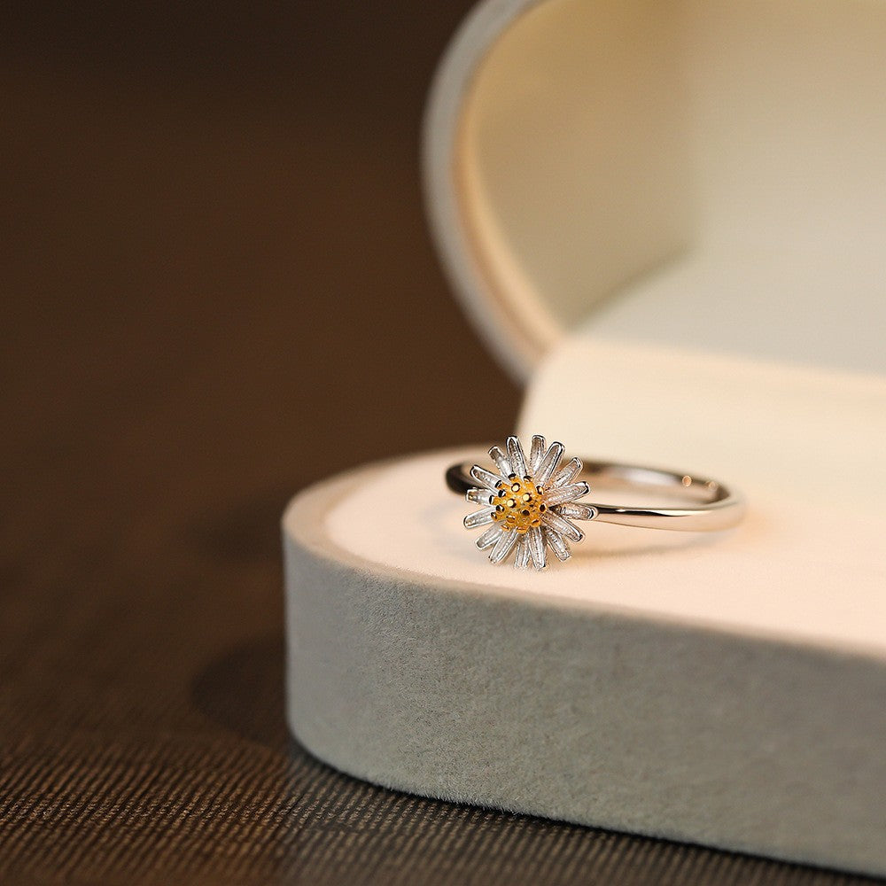 S925 Silver Daisy Ring