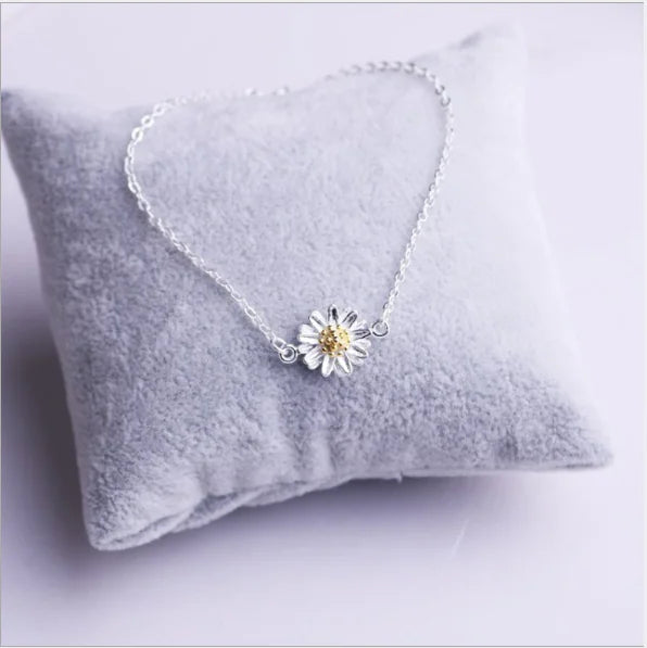 S925 Silver Daisy Flower Bracelet