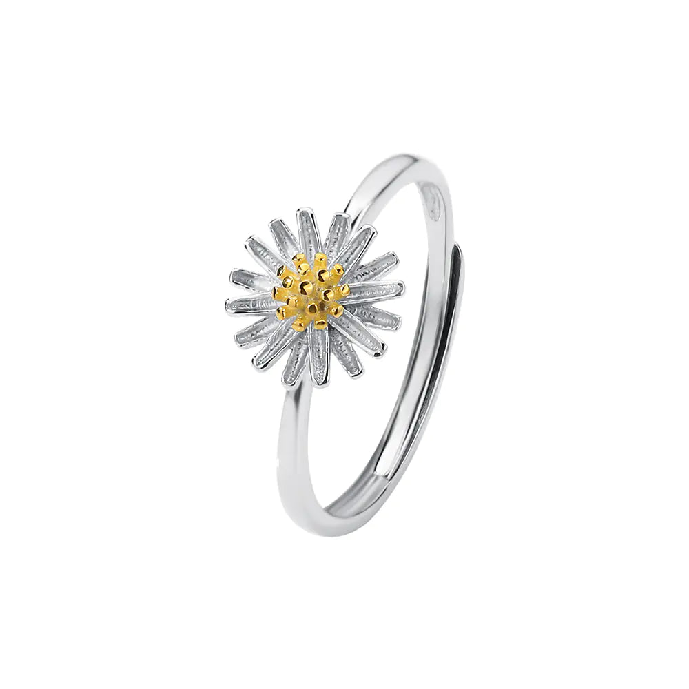 S925 Silver Daisy Ring