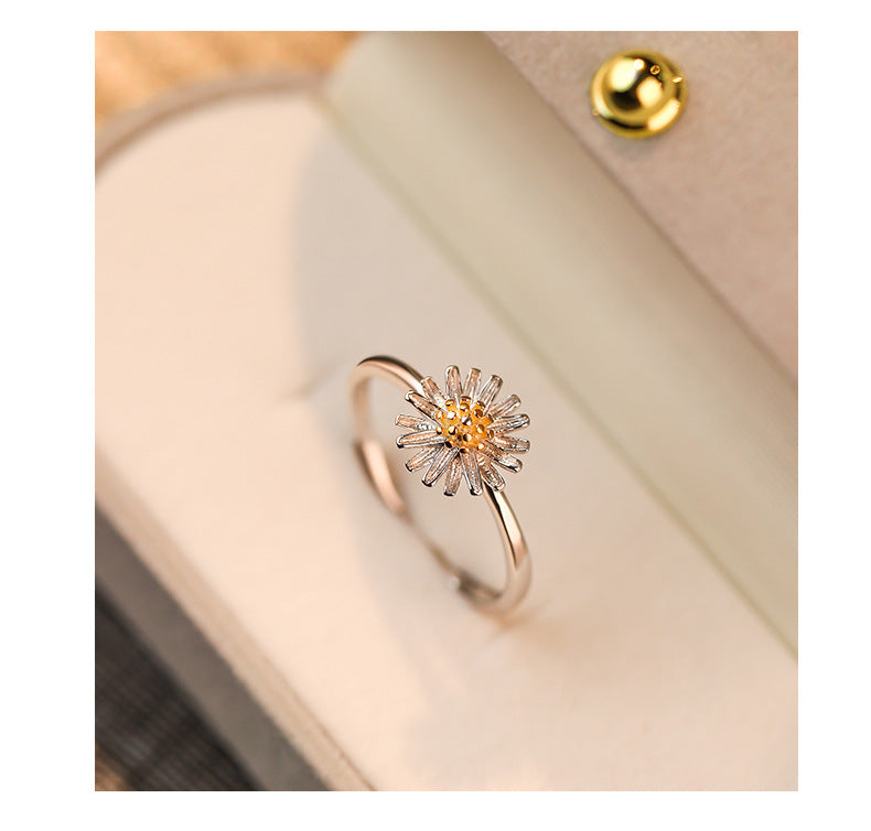 S925 Silver Daisy Ring