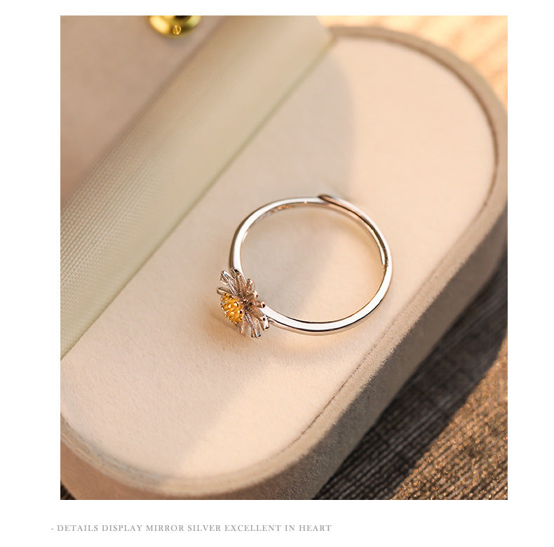 S925 Silver Daisy Ring