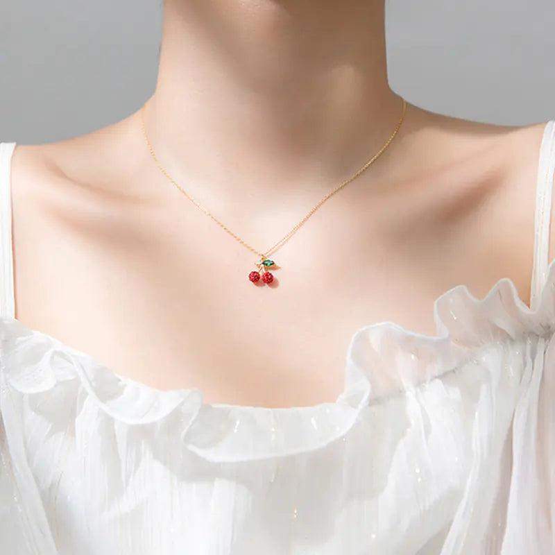 925 Silver Cherry Necklace