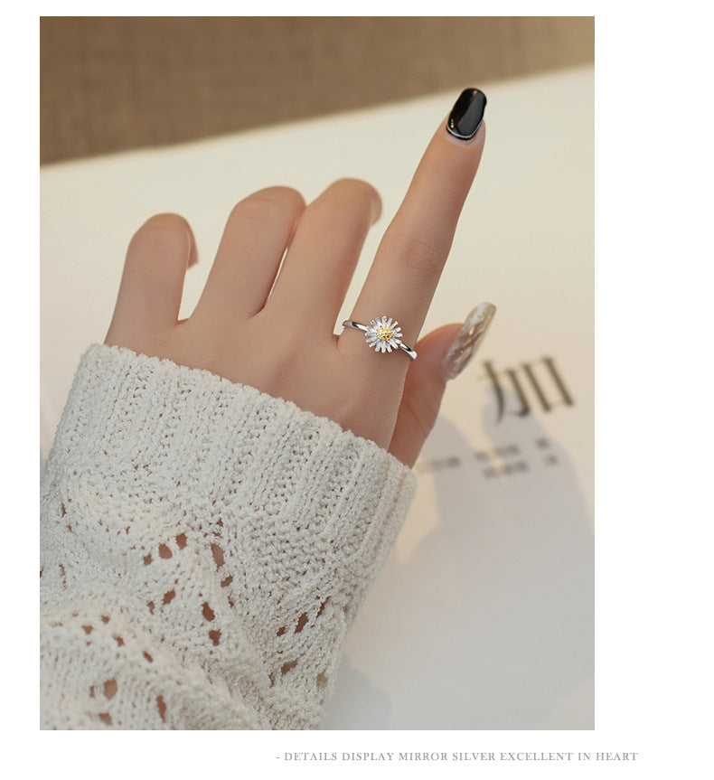 S925 Silver Daisy Ring