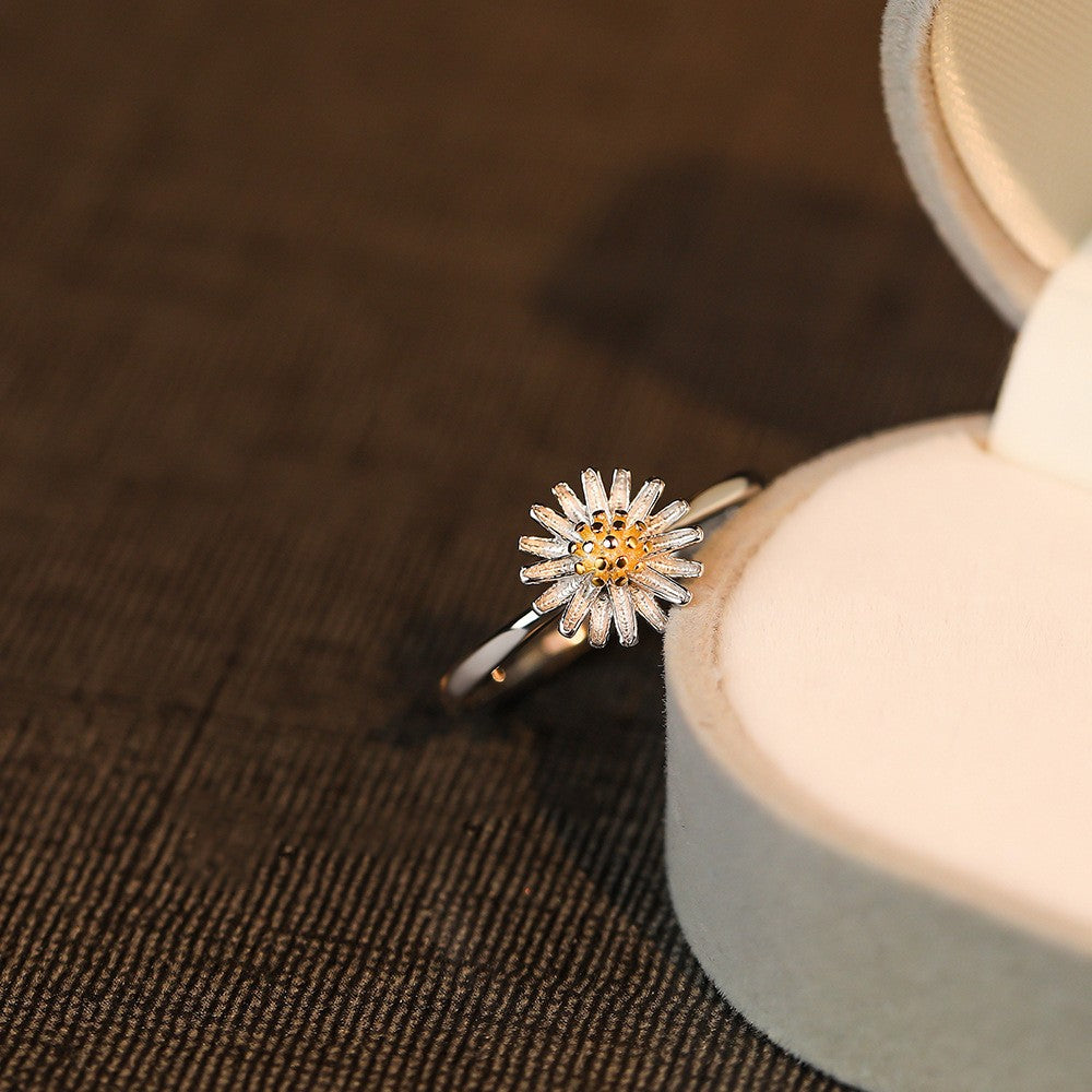 S925 Silver Daisy Ring