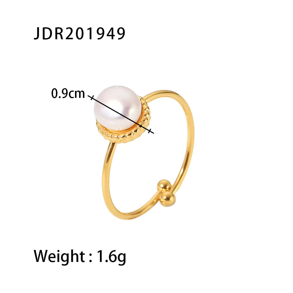 Gold Pearl Ring