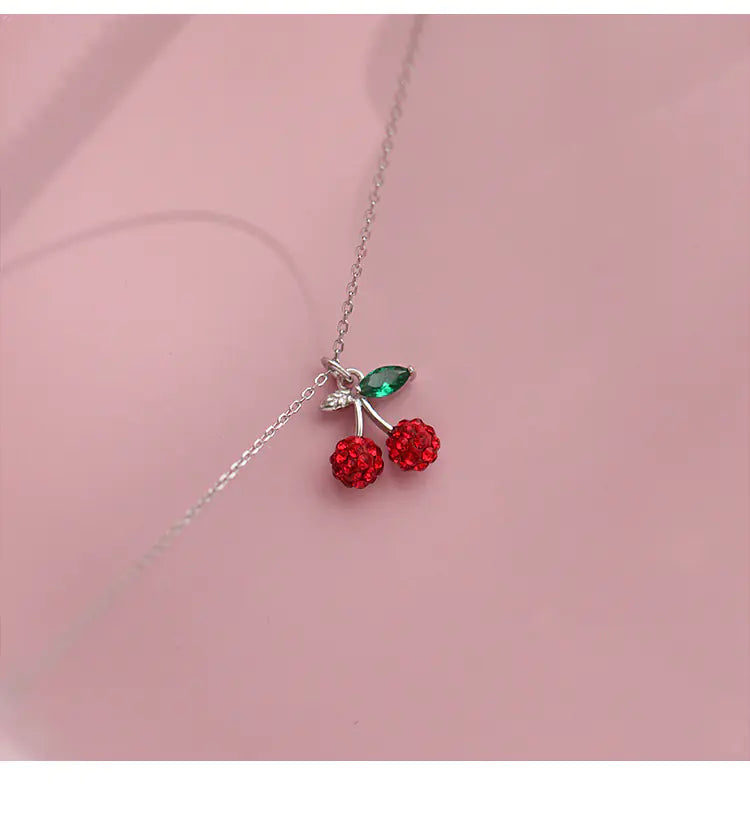 925 Silver Cherry Necklace